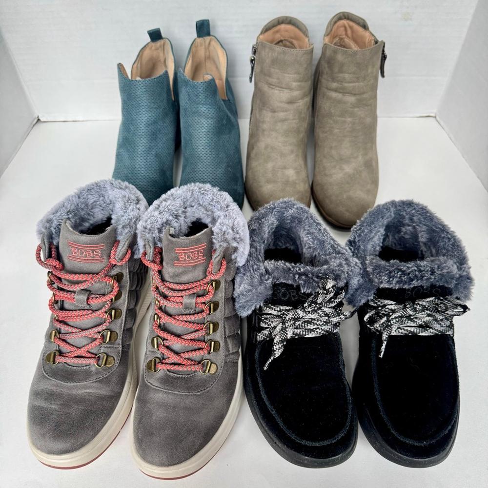 Women’s Size 6.5–7 Shoe Bundle – Skechers, SOUL Naturalizer, Journey Bootie fur